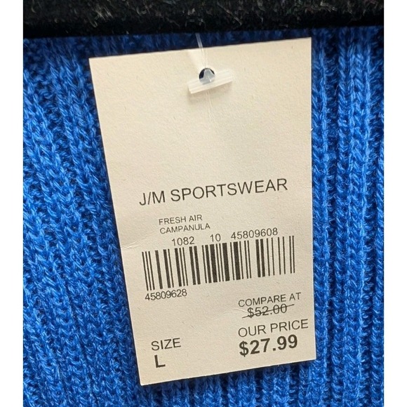 Cato Women's Sweater Large NEW Royal Blue Tie Closure Ruffled Front and Cuffs - Picture 4 of 8